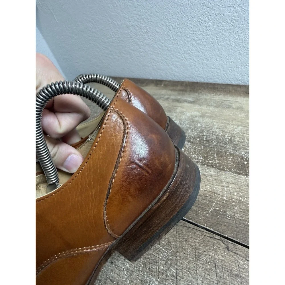 Frye Mens‎ Leather Oxford Dress Shoes Brown Cap Toe Classic 74299 Size 7.5 B